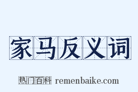 家马反义词是什么意思的图片